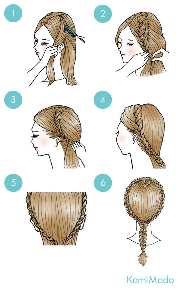 ハートに見える 簡単で清楚なまとめ髪アレンジ イラスト付き シティリビングweb