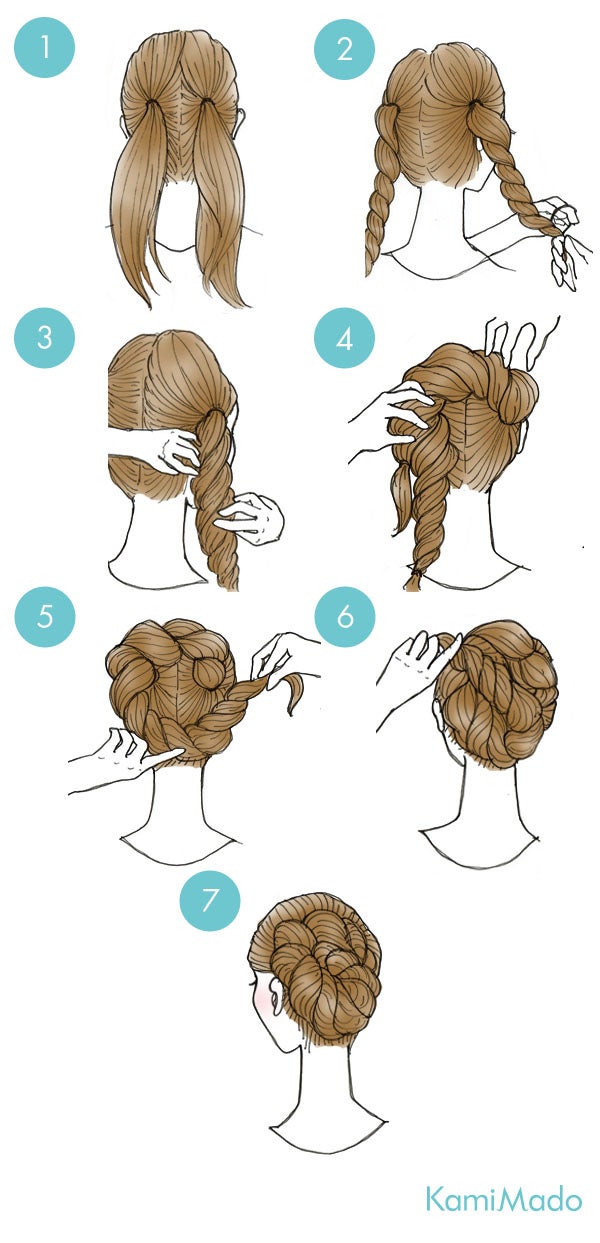 簡単 ロープ編みで作る華やかアップ イラスト付き シティリビングweb