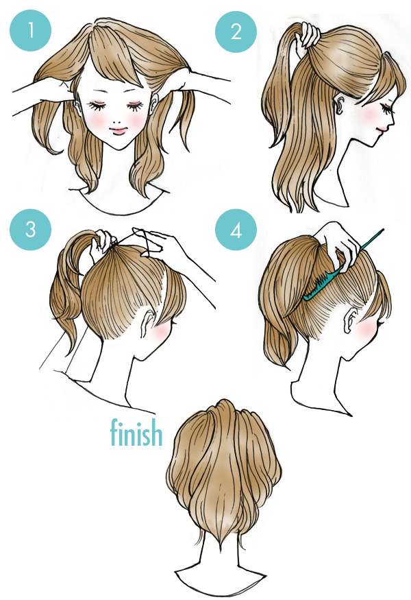 いつもより可愛さアップのポニーテール イラスト付き シティリビングweb