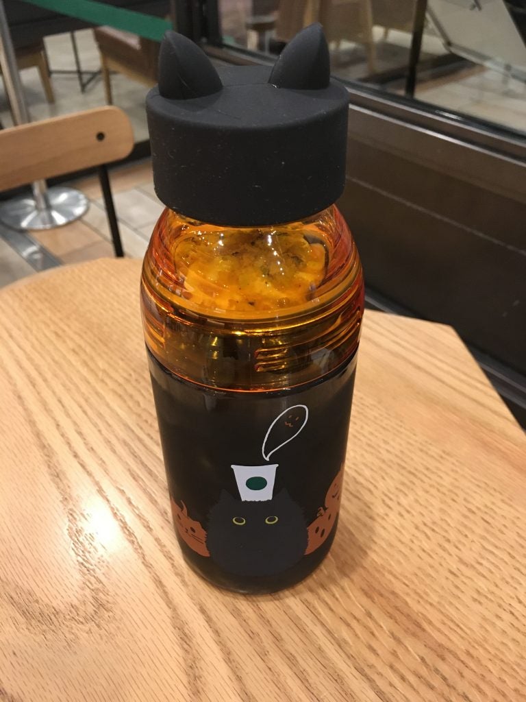 【新品未使用】スタバ　2020ハロウィン 黒猫ボトル