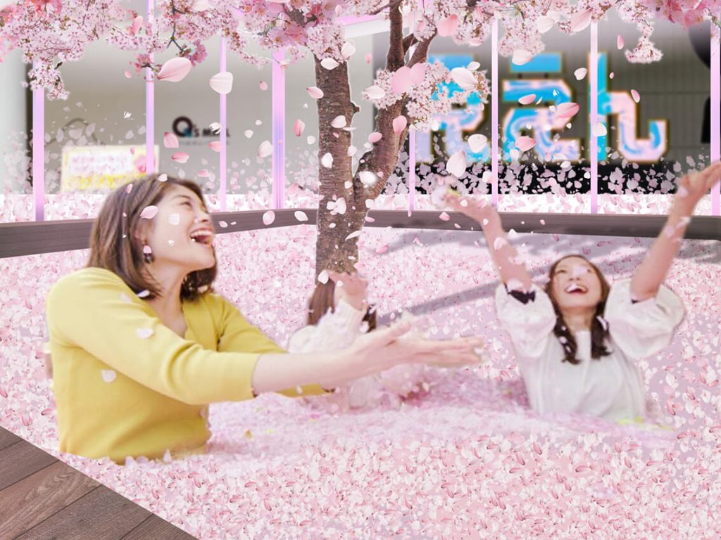 あべのキューズモールに桜の花びらの海が出現 シティリビングweb