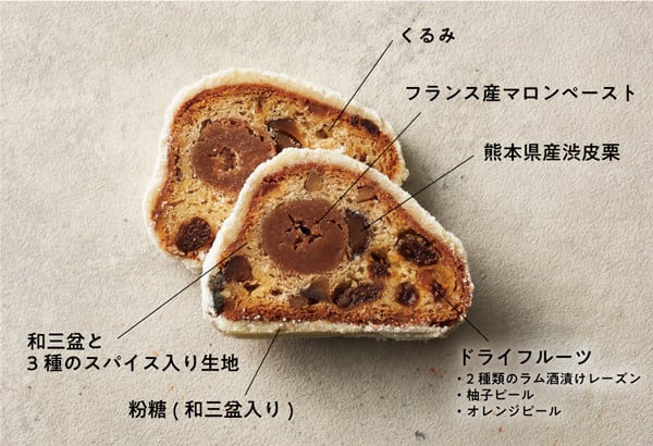 HIBIKA】和栗際立つやさしい味わい…オリジナルシュトーレンで