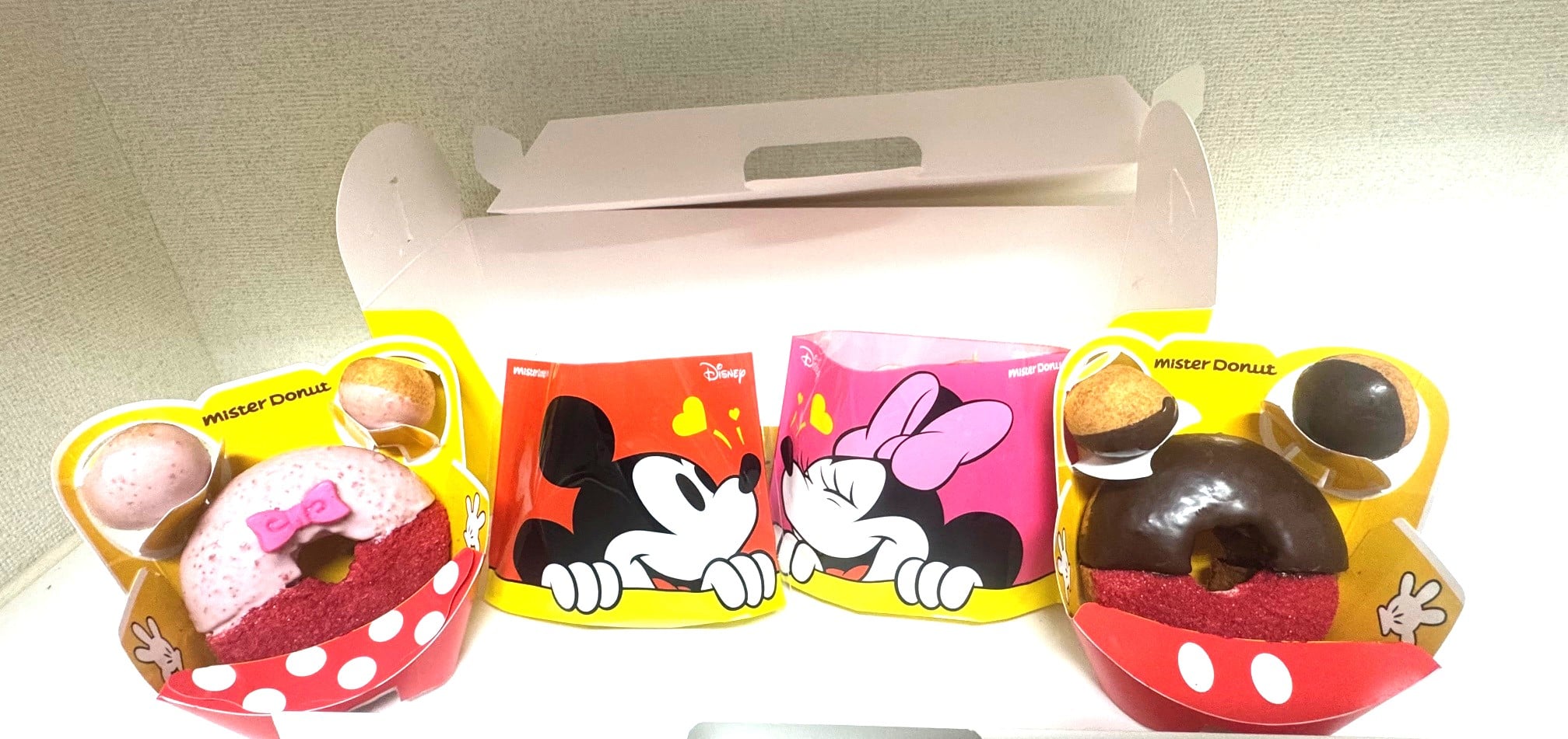 ミスド×ディズニー初コラボ♡全4種食べ比べ♡美味しい×可愛いって最強